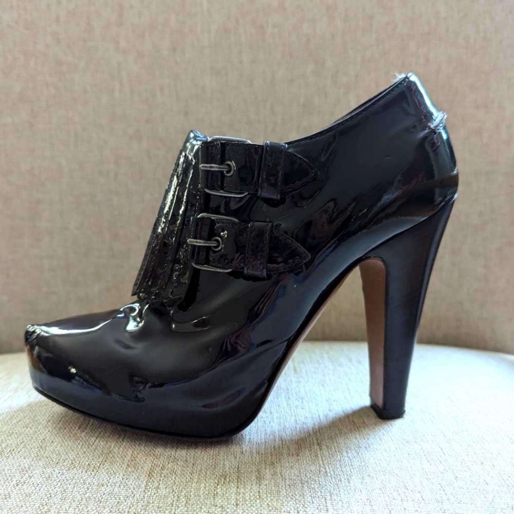 Moschino Patent Leather Ankle Booties